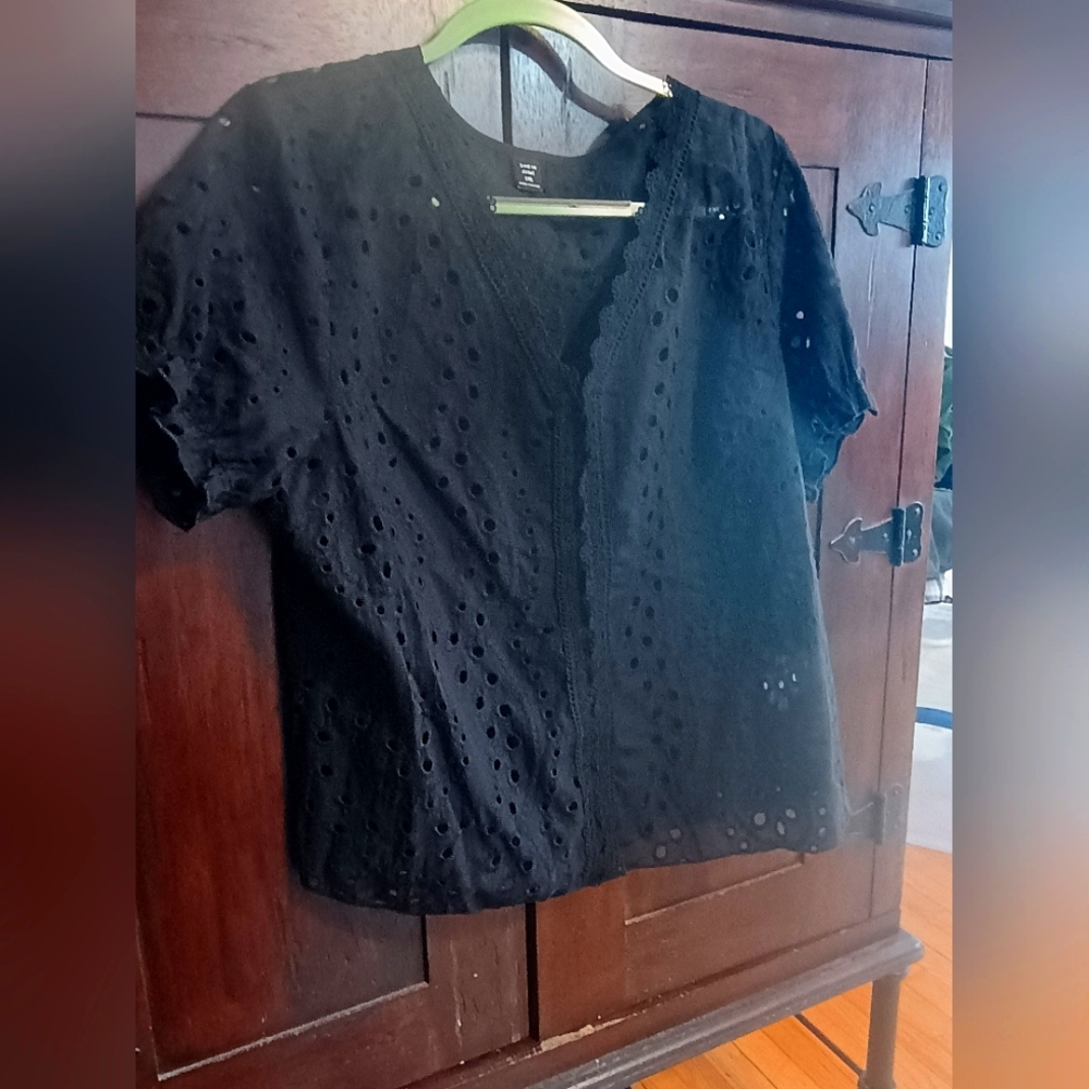 Shein Curve Plus 1x Top black